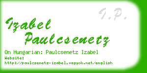 izabel paulcsenetz business card